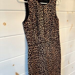 JCrew Leopard Print Sleeveless Dress